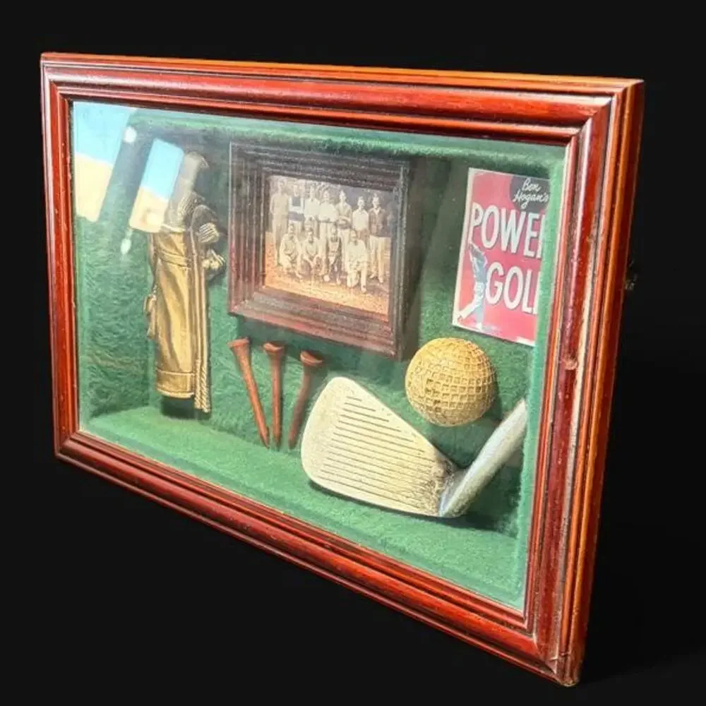 🚨 Three Hands Corp Ben Hogan Power Golf History Shadow Box 12.75